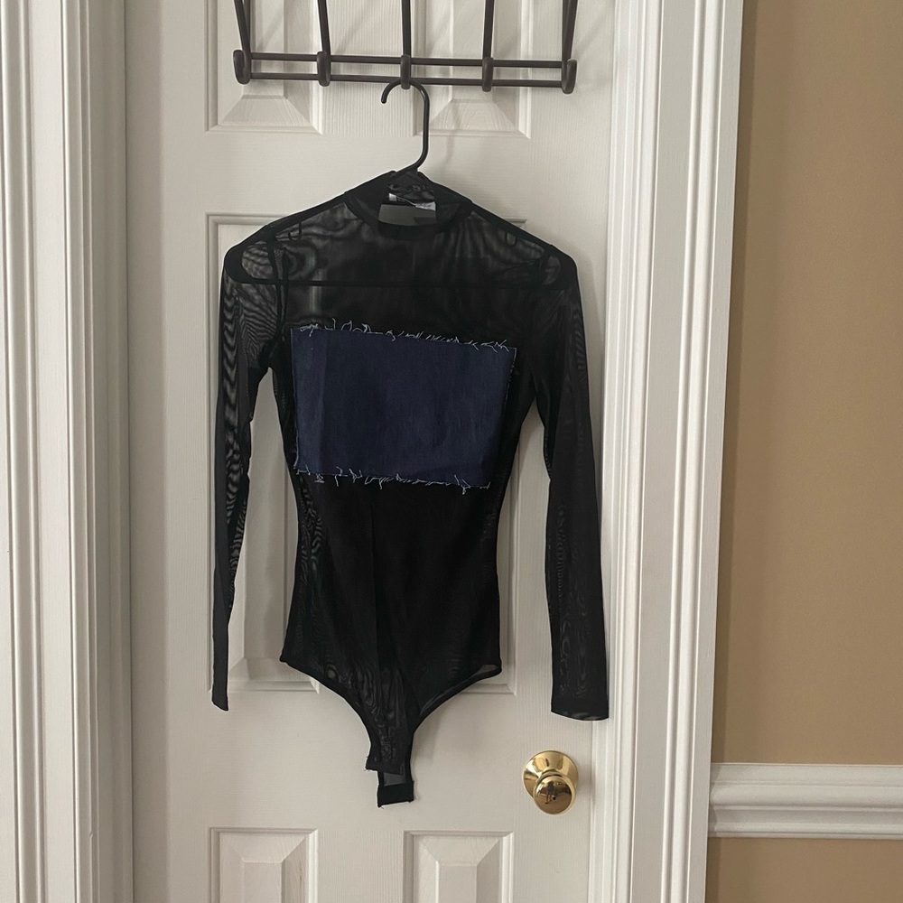 Sheer bodysuit top